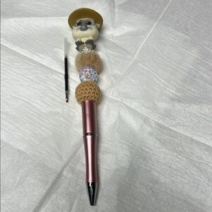 Cute Otter Themed Pen with Pink and Brown Accents
